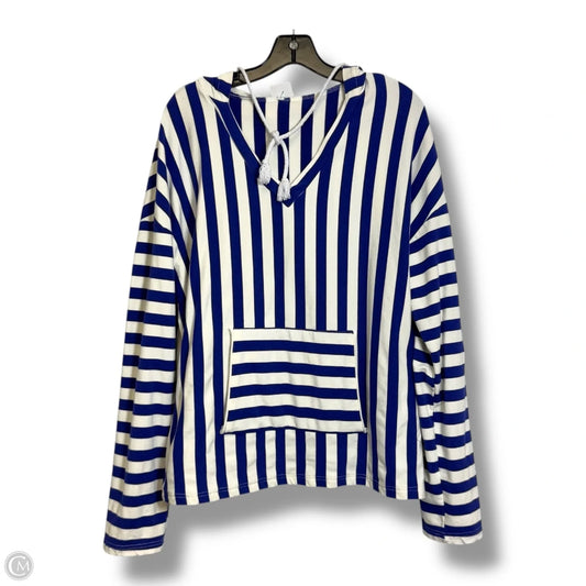 Sweatshirt Hoodie By Clothes Mentor In Striped Pattern, Size: Xl