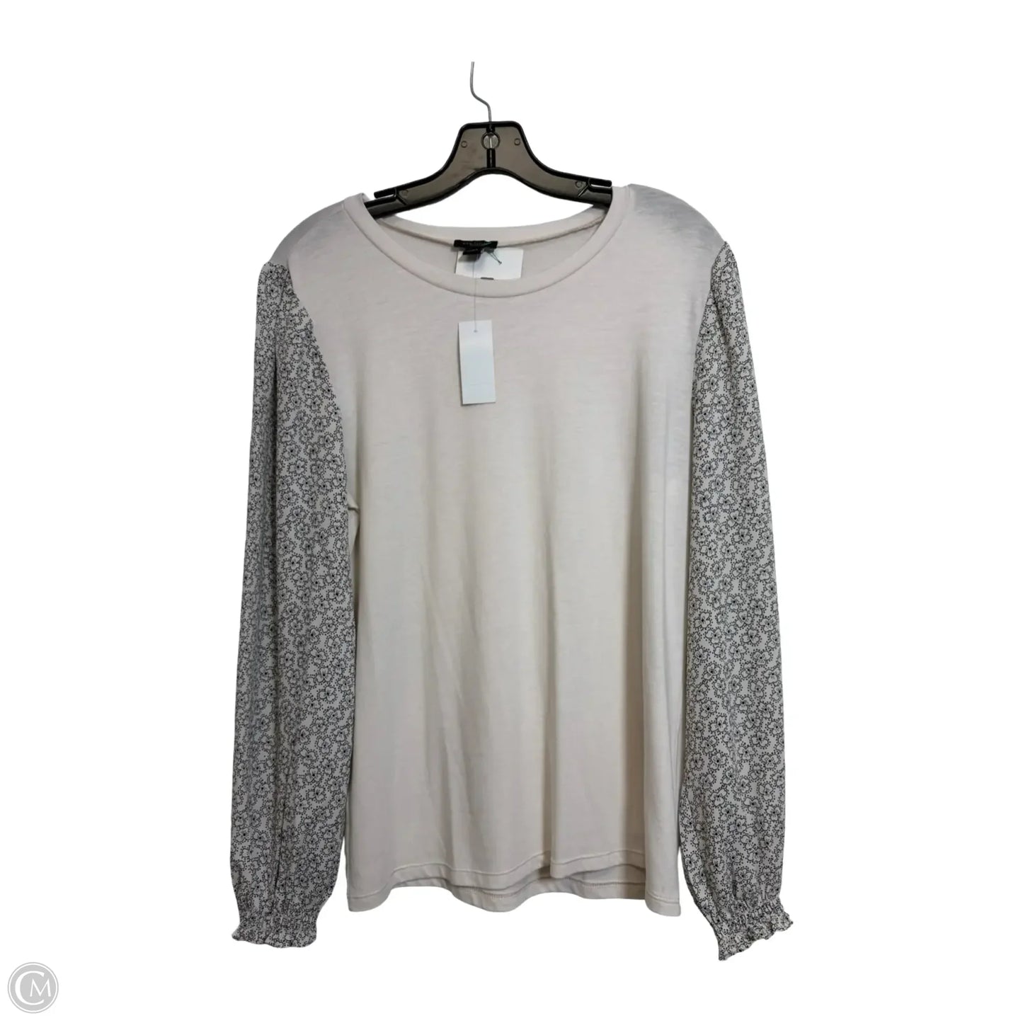 Top Long Sleeve By Ann Taylor In Ivory, Size: M