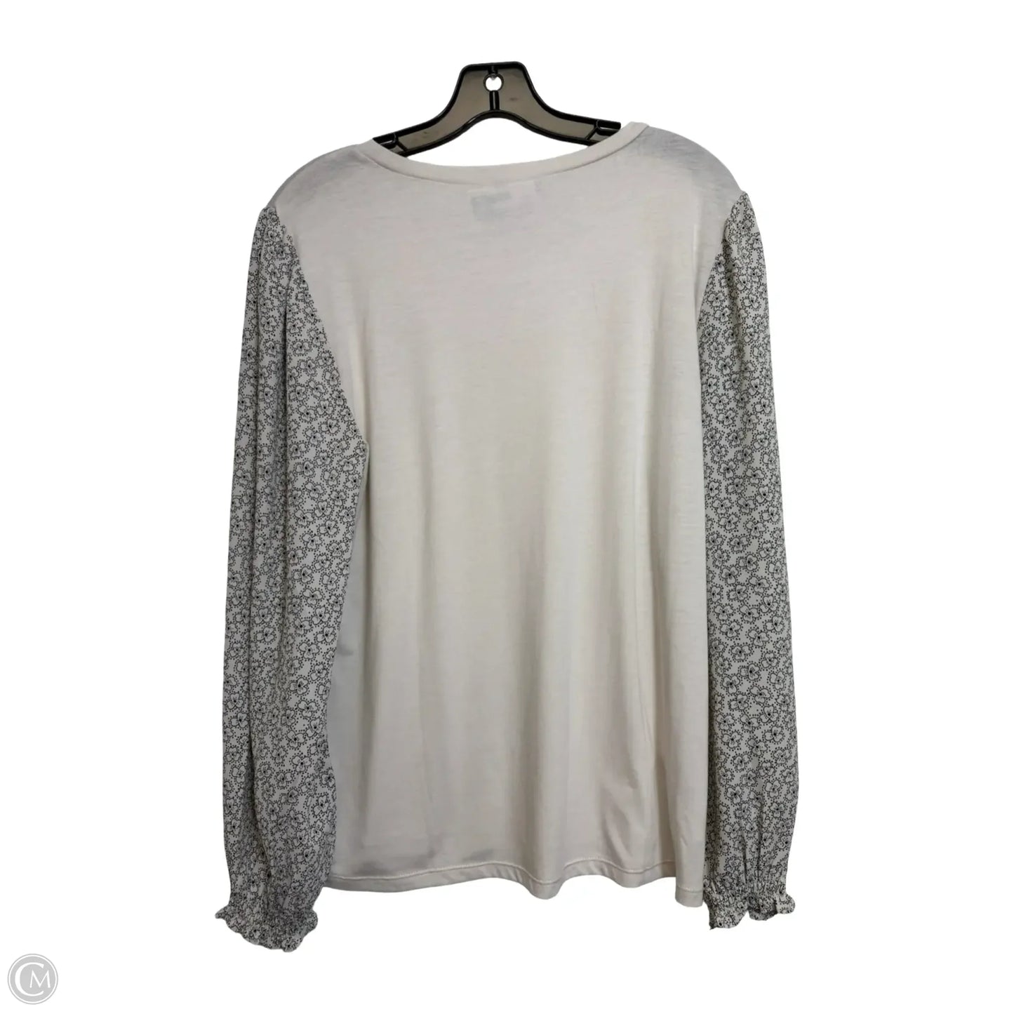 Top Long Sleeve By Ann Taylor In Ivory, Size: M