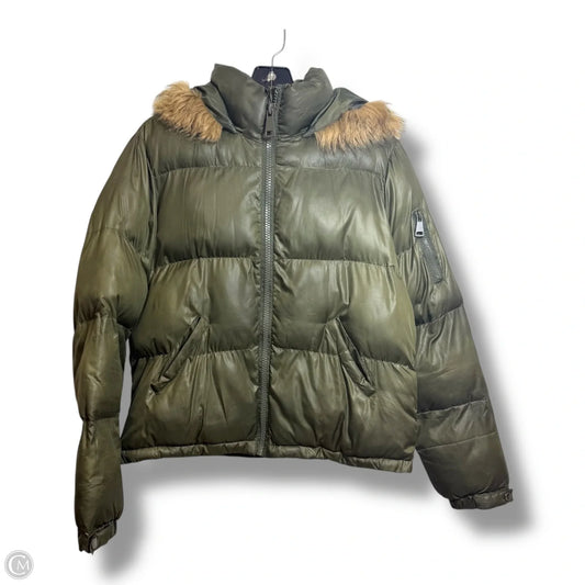Coat Puffer & Quilted By Ci Sono In Green, Size: M