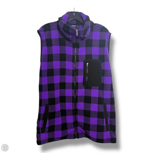 Vest Fleece By Chaps In Purple, Size: 3x