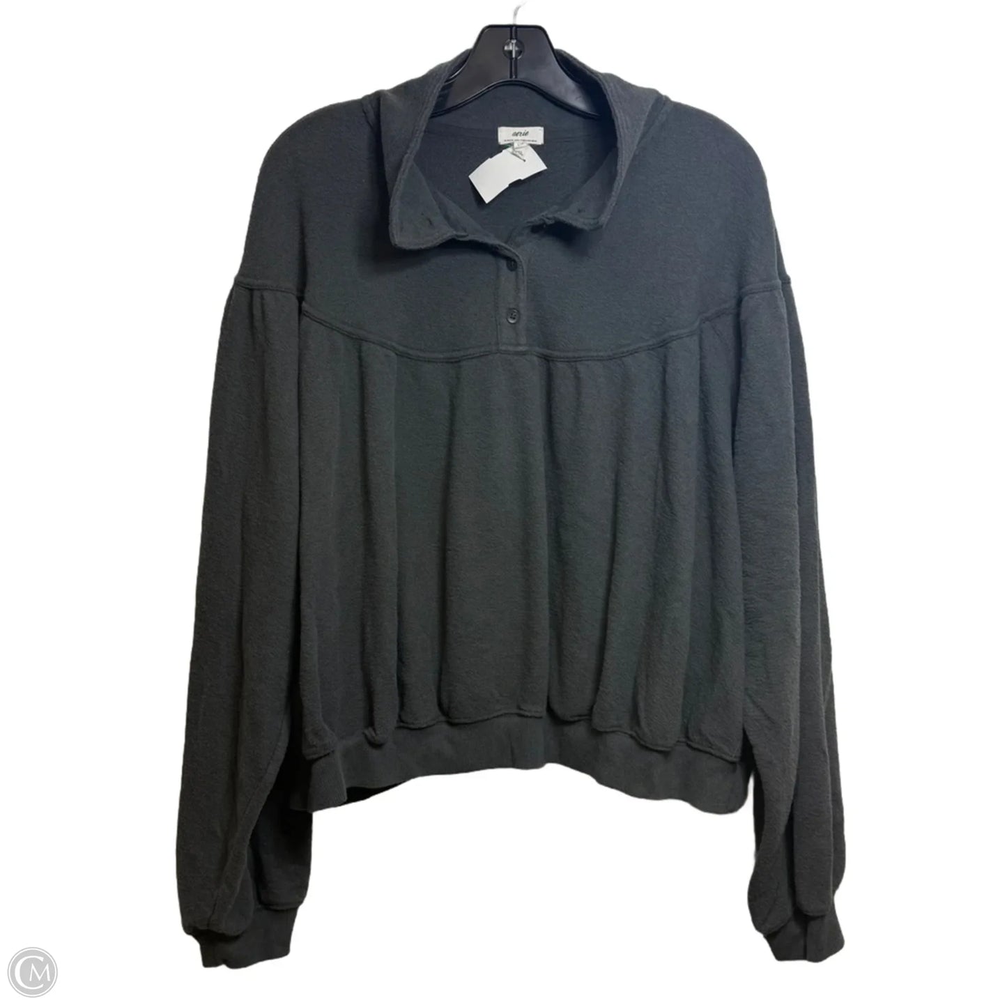 Top Long Sleeve By Aerie In Grey, Size: L