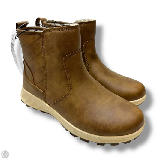 Boots Ankle Flats By Khombu In Brown, Size: 6