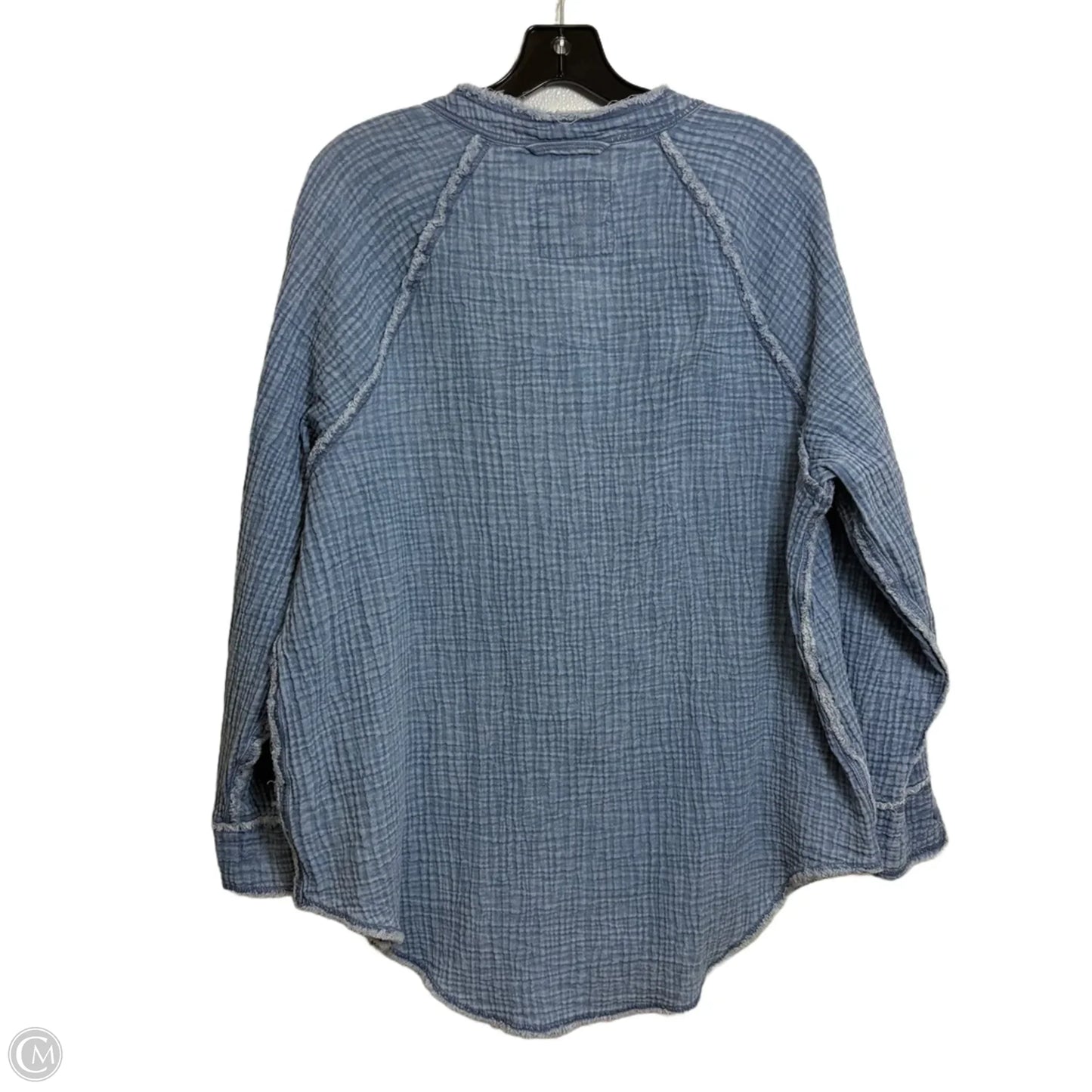 Top Long Sleeve By Aerie In Blue, Size: S