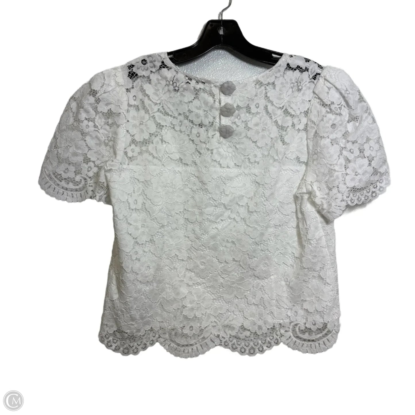 Top Short Sleeve By Express In White, Size: M
