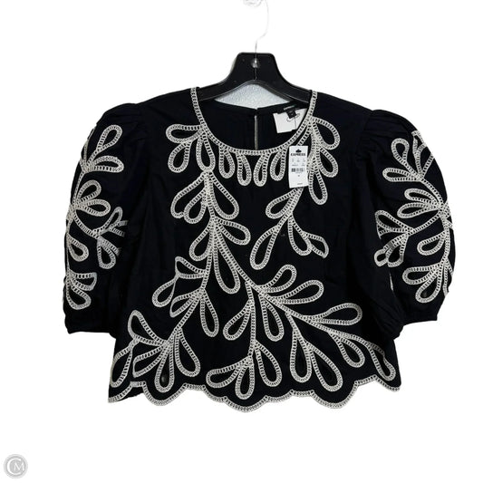 Top Short Sleeve By Express In Black, Size: M