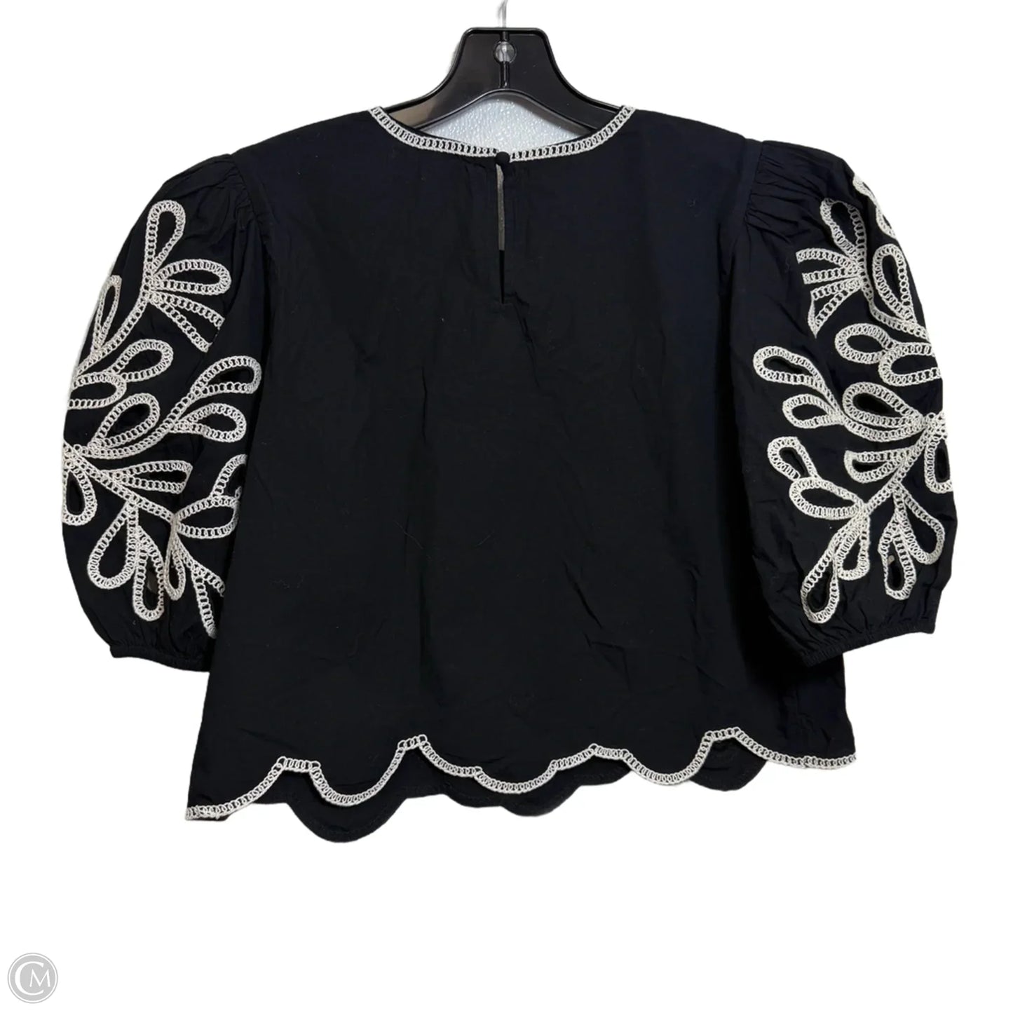 Top Short Sleeve By Express In Black, Size: M