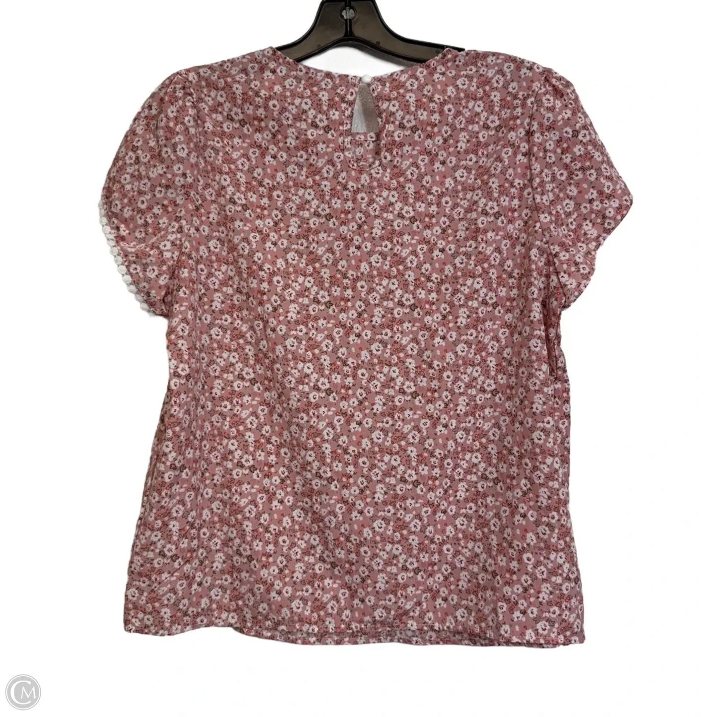 Top Short Sleeve By Emery Rose In Floral Print, Size: M