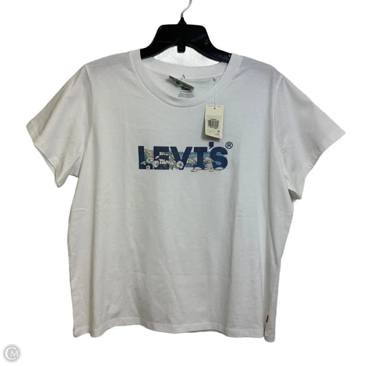 Top Short Sleeve By Levis In White, Size: 1x