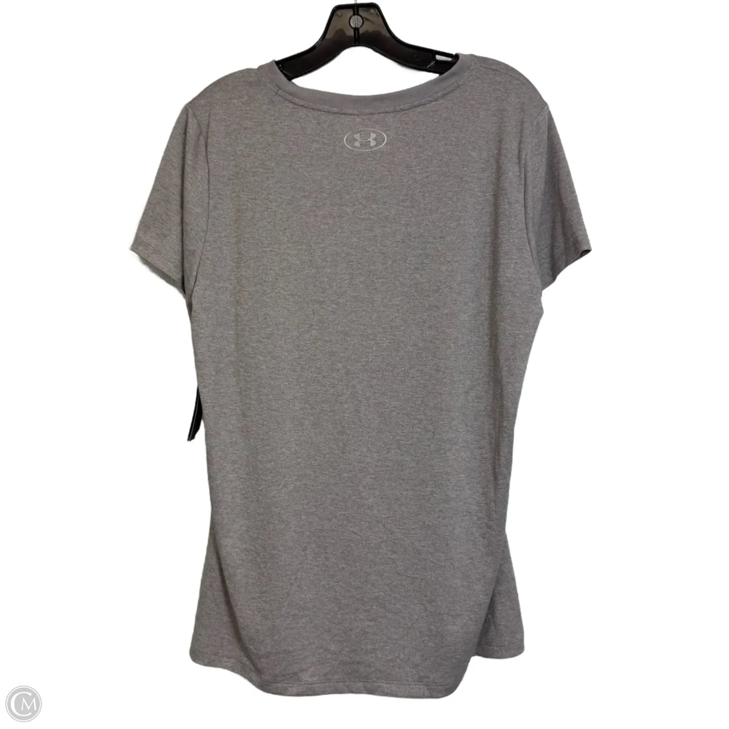 Athletic Top Short Sleeve By Under Armour In Grey, Size: Xl