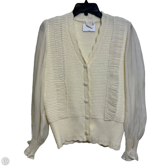 Cardigan By Cocobleu In Ivory, Size: Xl