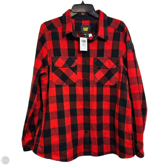 Top Long Sleeve By CAT In Red, Size: M