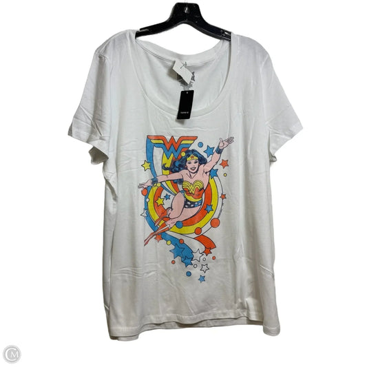 Top Short Sleeve Basic By Torrid In White, Size: 3x