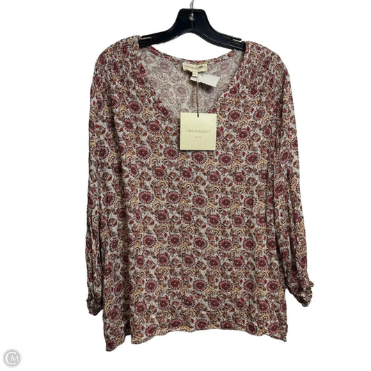 Top Long Sleeve By Cynthia Rowley In Floral Print, Size: Xl