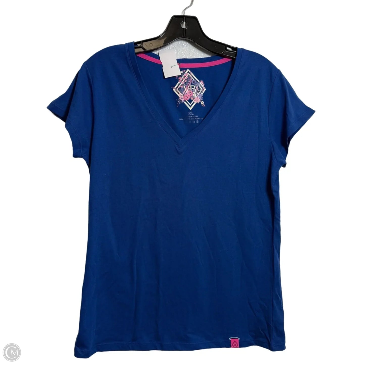 PJ SET Top Short Sleeve & pajama pants set By Vera Bradley In Blue, Size: Xl