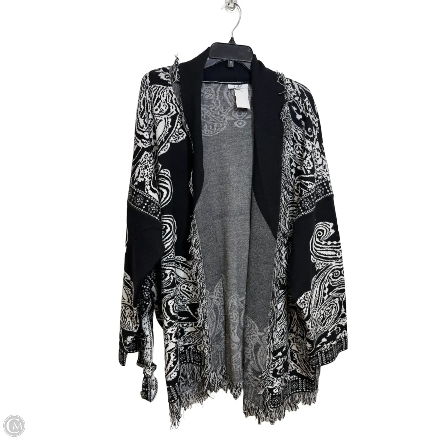 Cardigan By Sioni In Black & White, Size: 3x