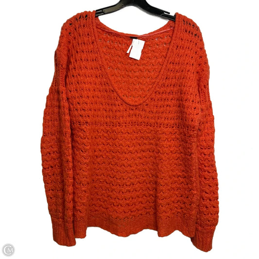 Sweater By Free People In Orange, Size: Xs