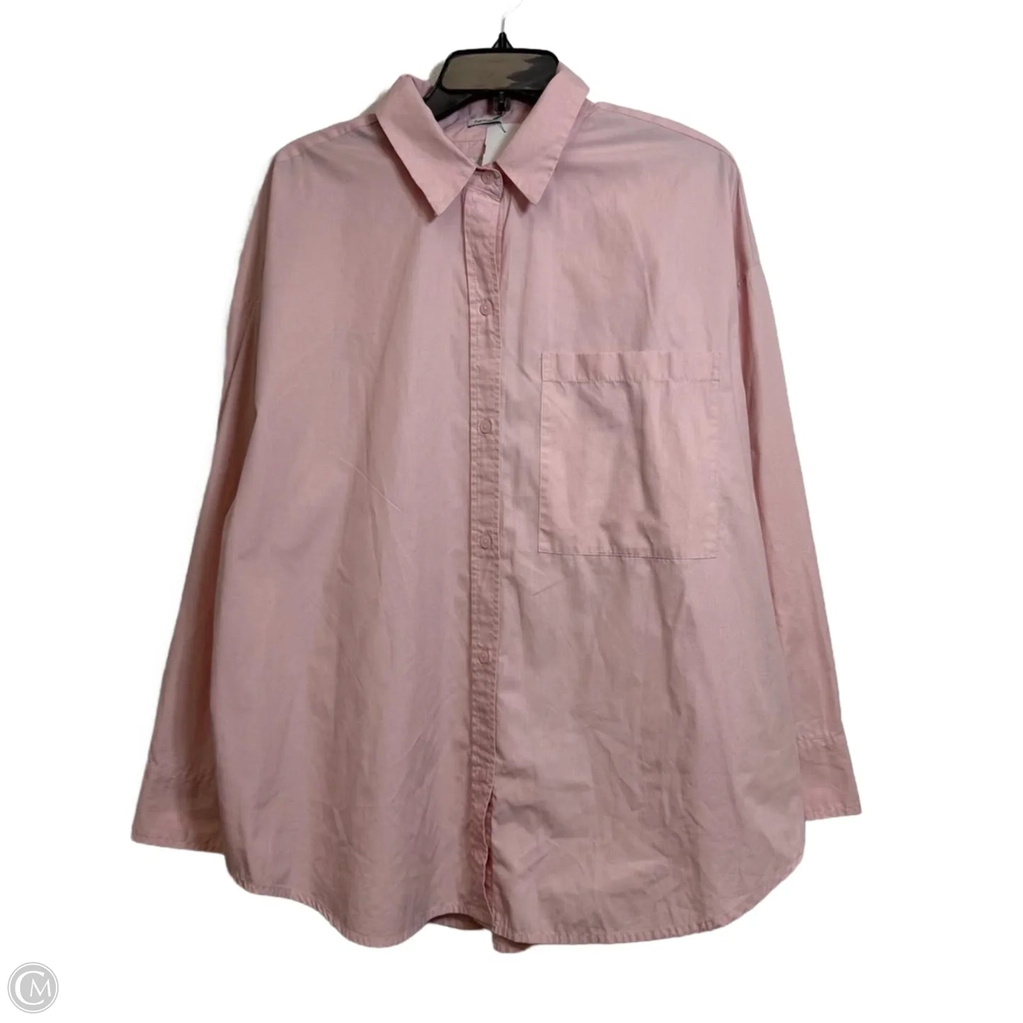 Top Long Sleeve By Abercrombie And Fitch In Pink, Size: L