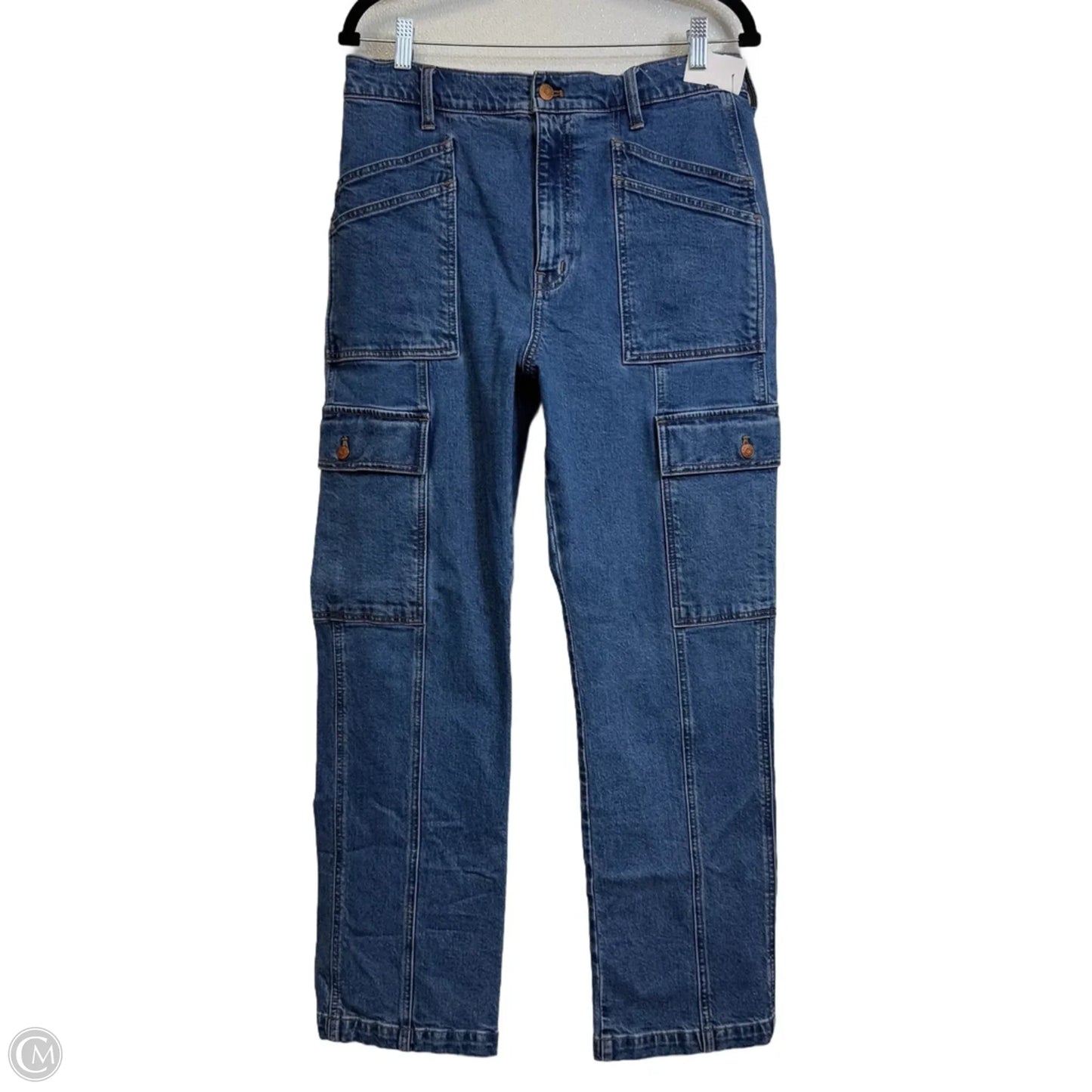 Jeans Straight By Madewell In Blue Denim, Size: 8