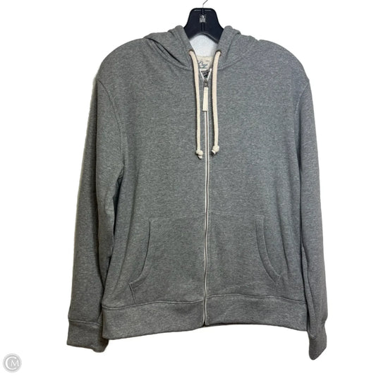 Sweatshirt Hoodie By J. Crew In Grey, Size: M