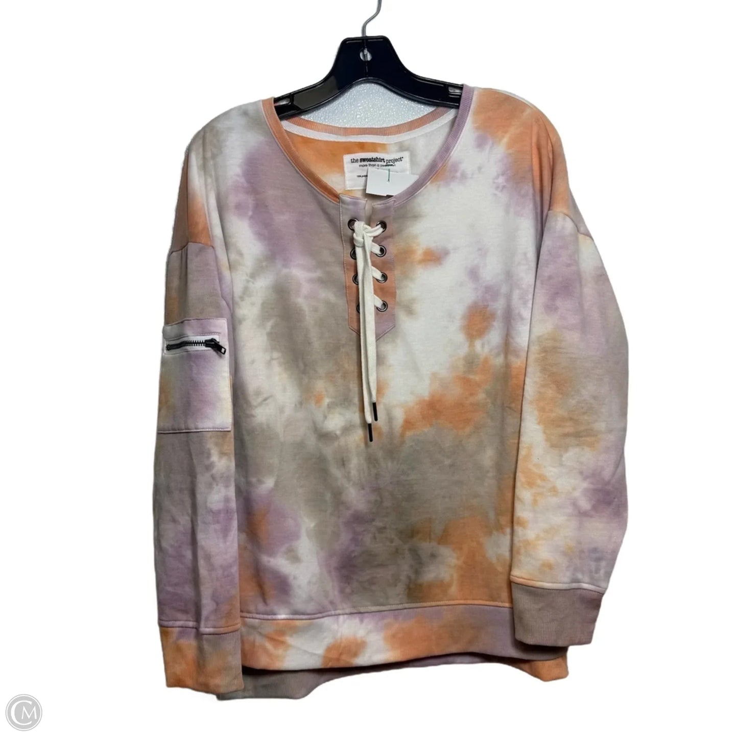 Sweatshirt Collar By The Sweatshirt Project In Tie Dye Print, Size: M