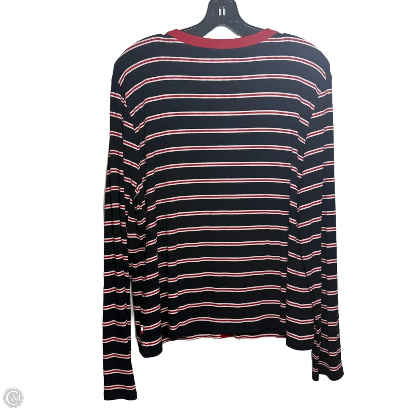 Top Long Sleeve By Tommy Hilfiger In Blue Red & White, Size: Xl