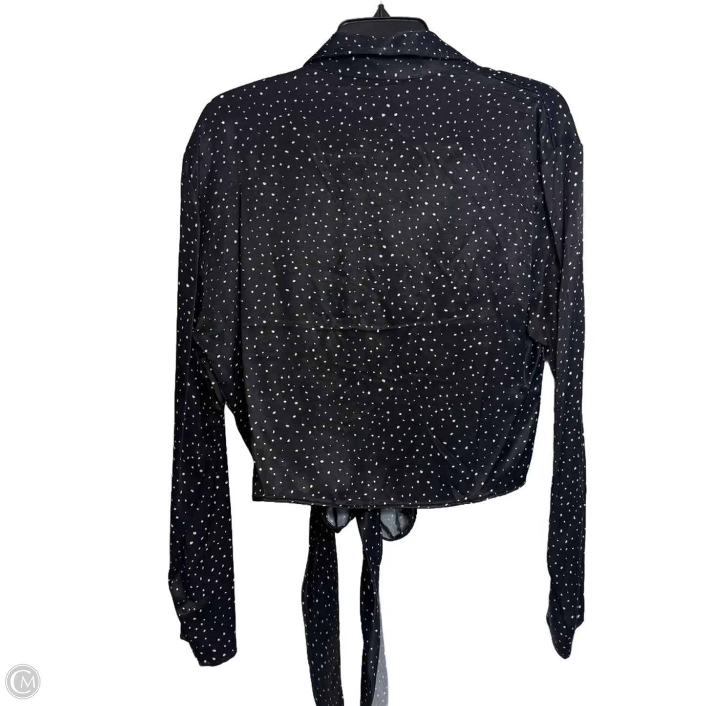 Top Long Sleeve By Zara In Polkadot Pattern, Size: L