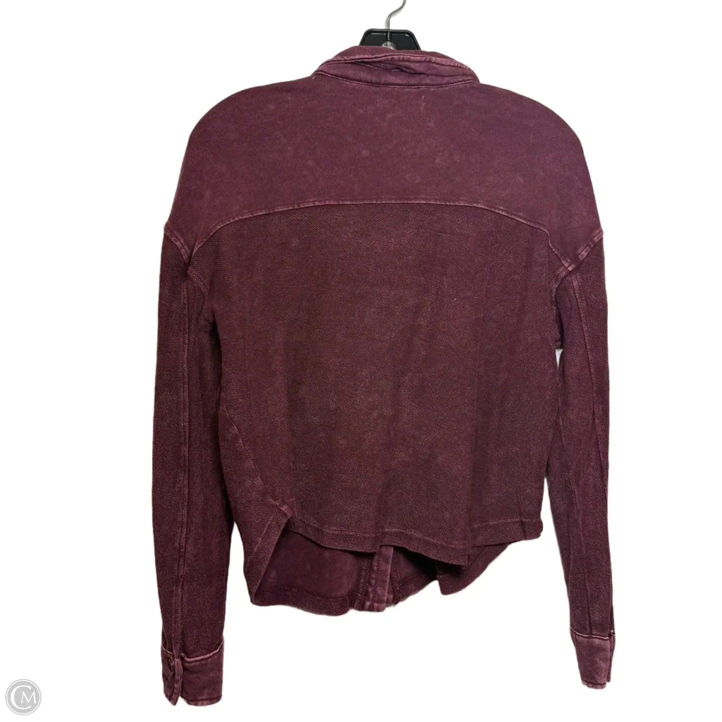 Top Long Sleeve By Evereve In Maroon, Size: Xs