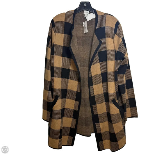 Cardigan By Loft In Checkered Pattern, Size: L