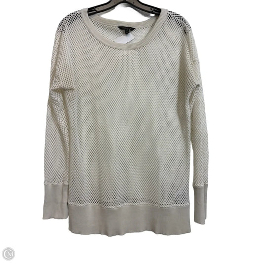 Top Long Sleeve By Banana Republic In Ivory, Size: S