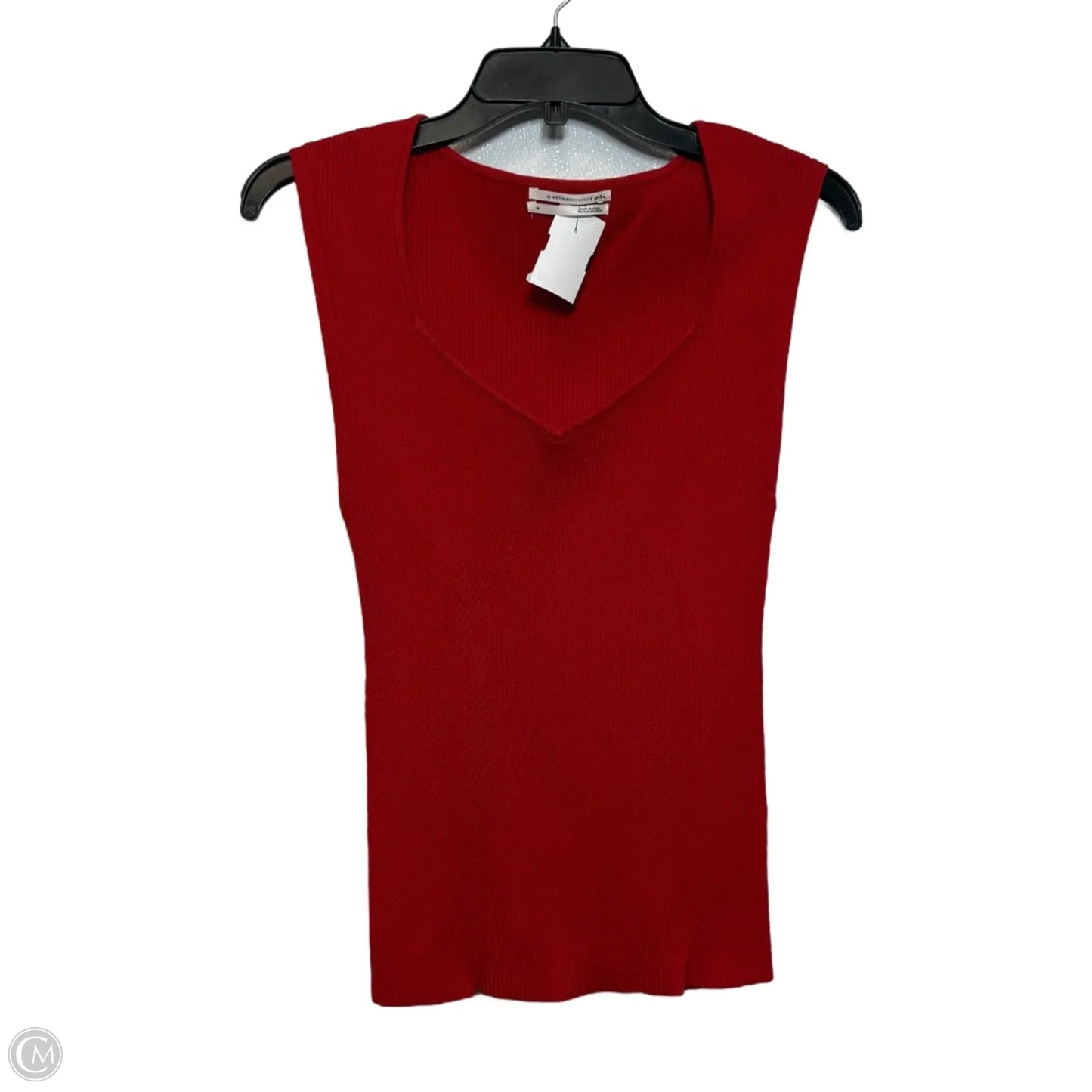 Top Sleeveless By Anthropologie In Red, Size: M