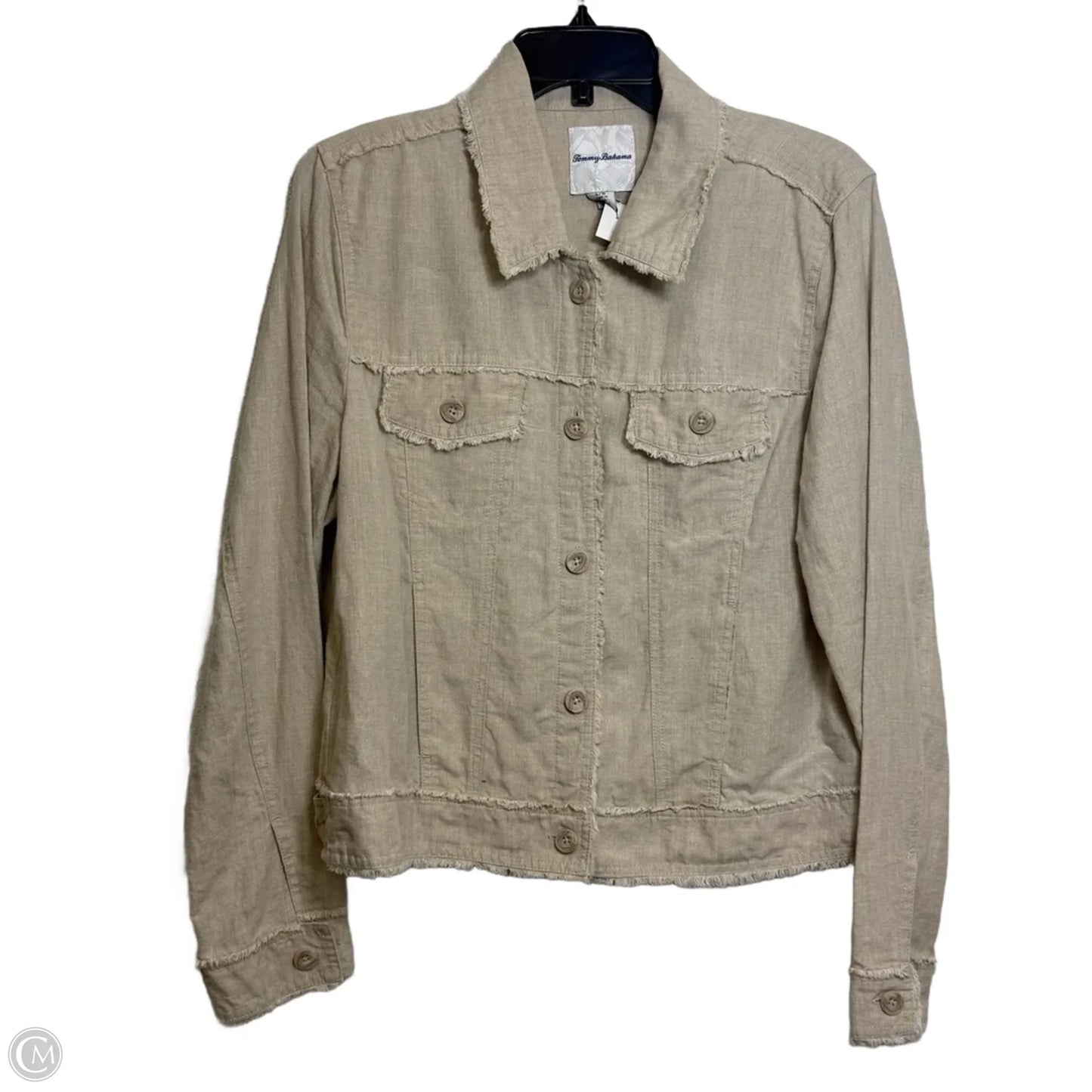 Top Long Sleeve By Tommy Bahama In Tan, Size: L