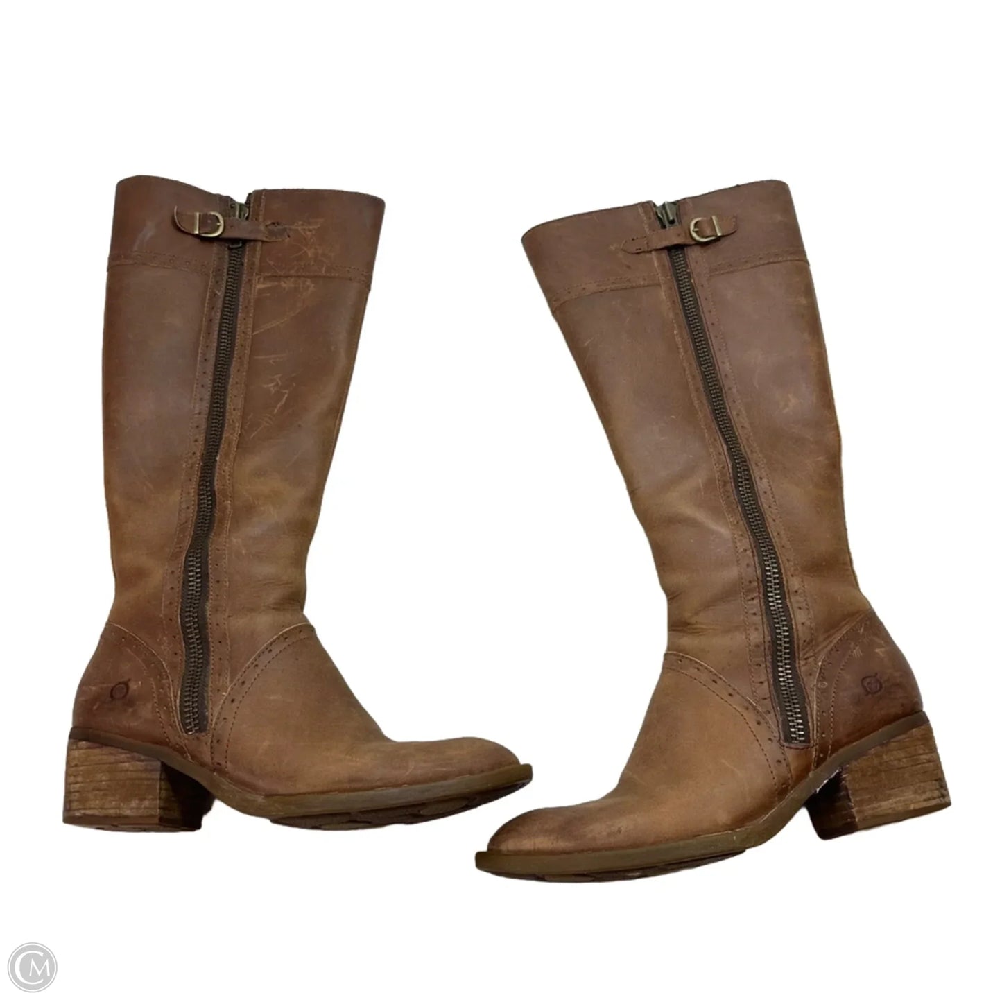 Boots Knee Flats By Born In Brown, Size: 9