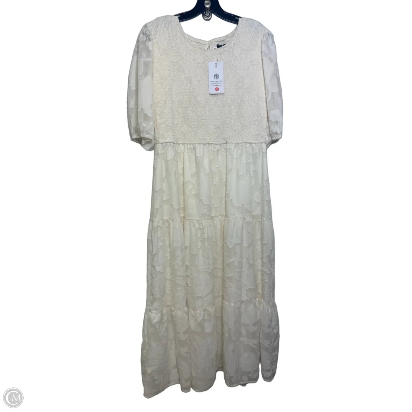 Dress Casual Maxi By Merokeety In Ivory, Size: Xl