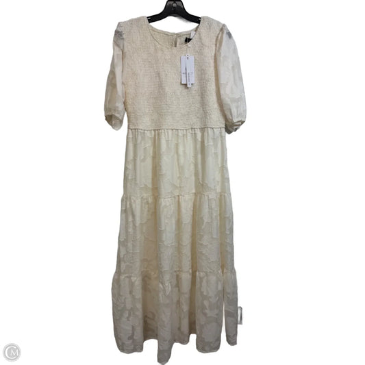 Dress Casual Maxi By Merokeety In Ivory, Size: Xl