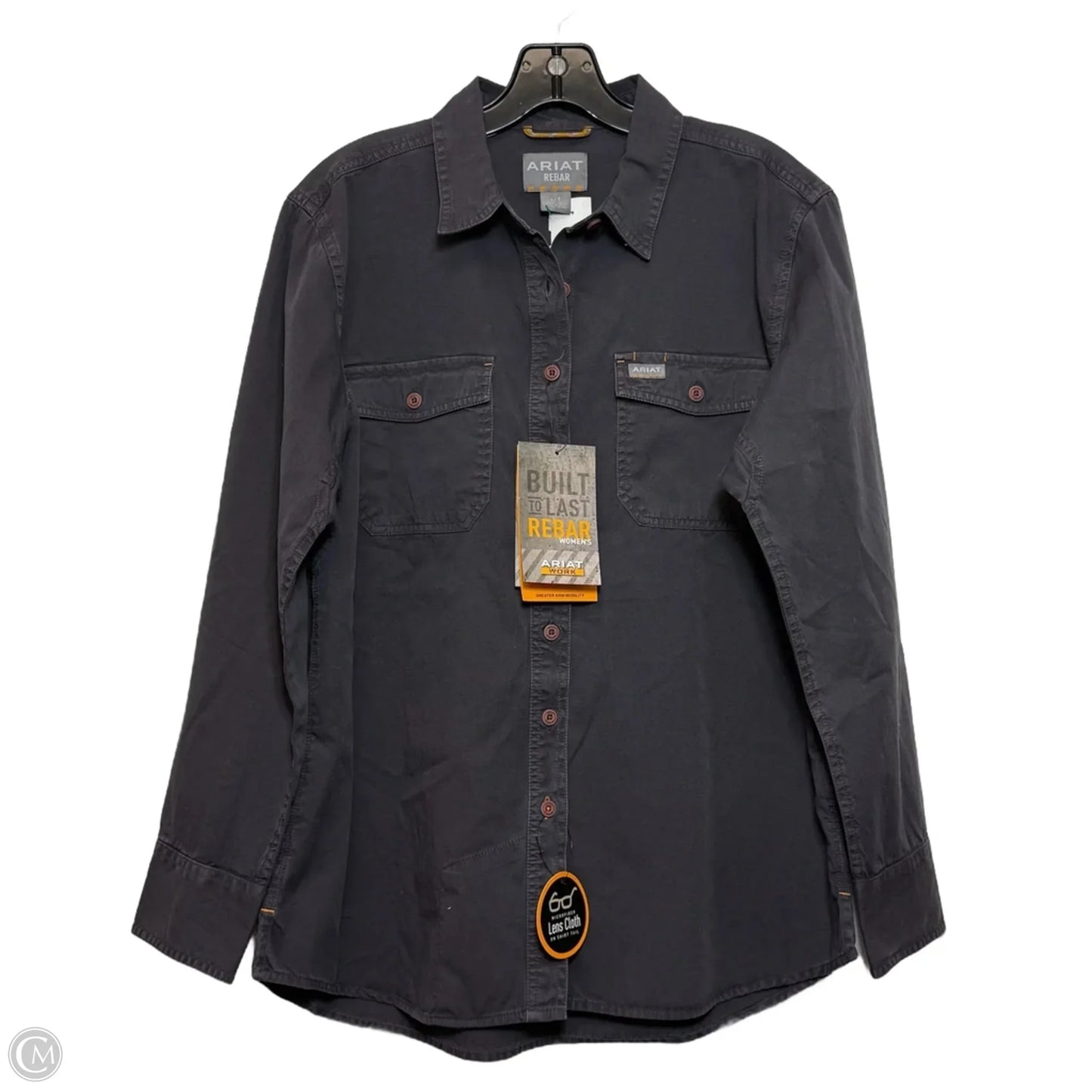 Top Long Sleeve By Ariat In Grey, Size: L