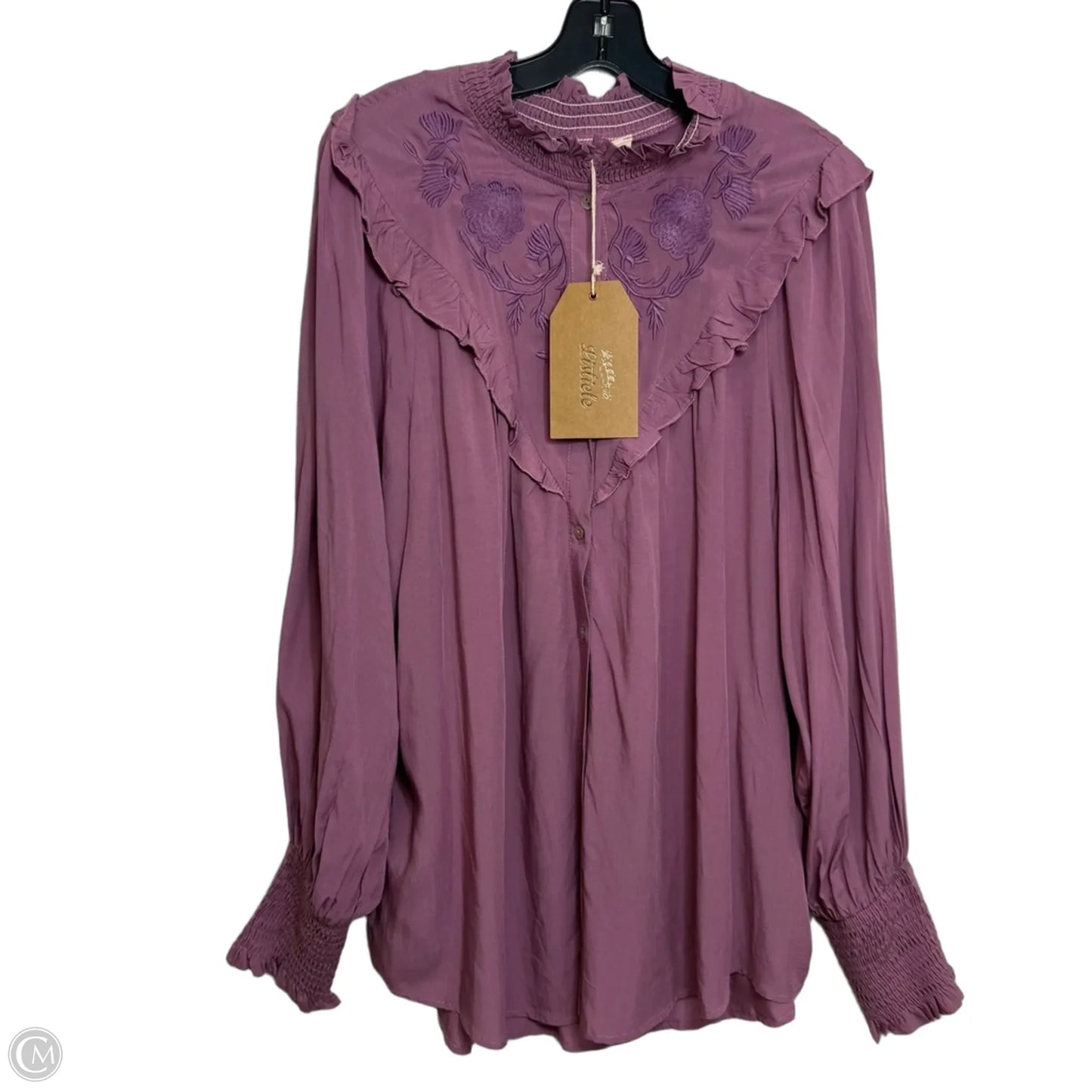 Top Long Sleeve By Listicle In Purple, Size: M