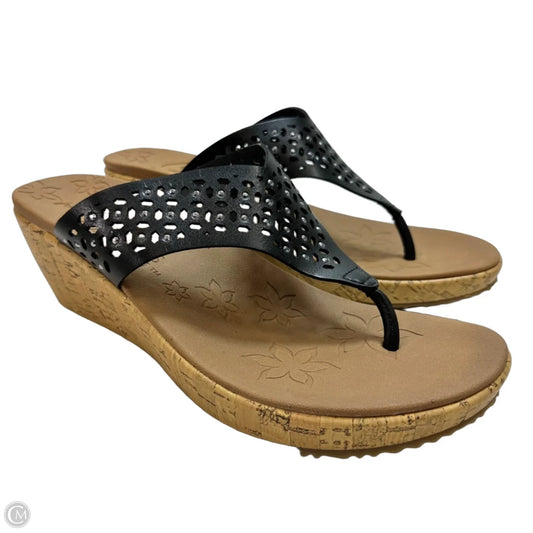 Sandals Flip Flops By Skechers In Black, Size: 9