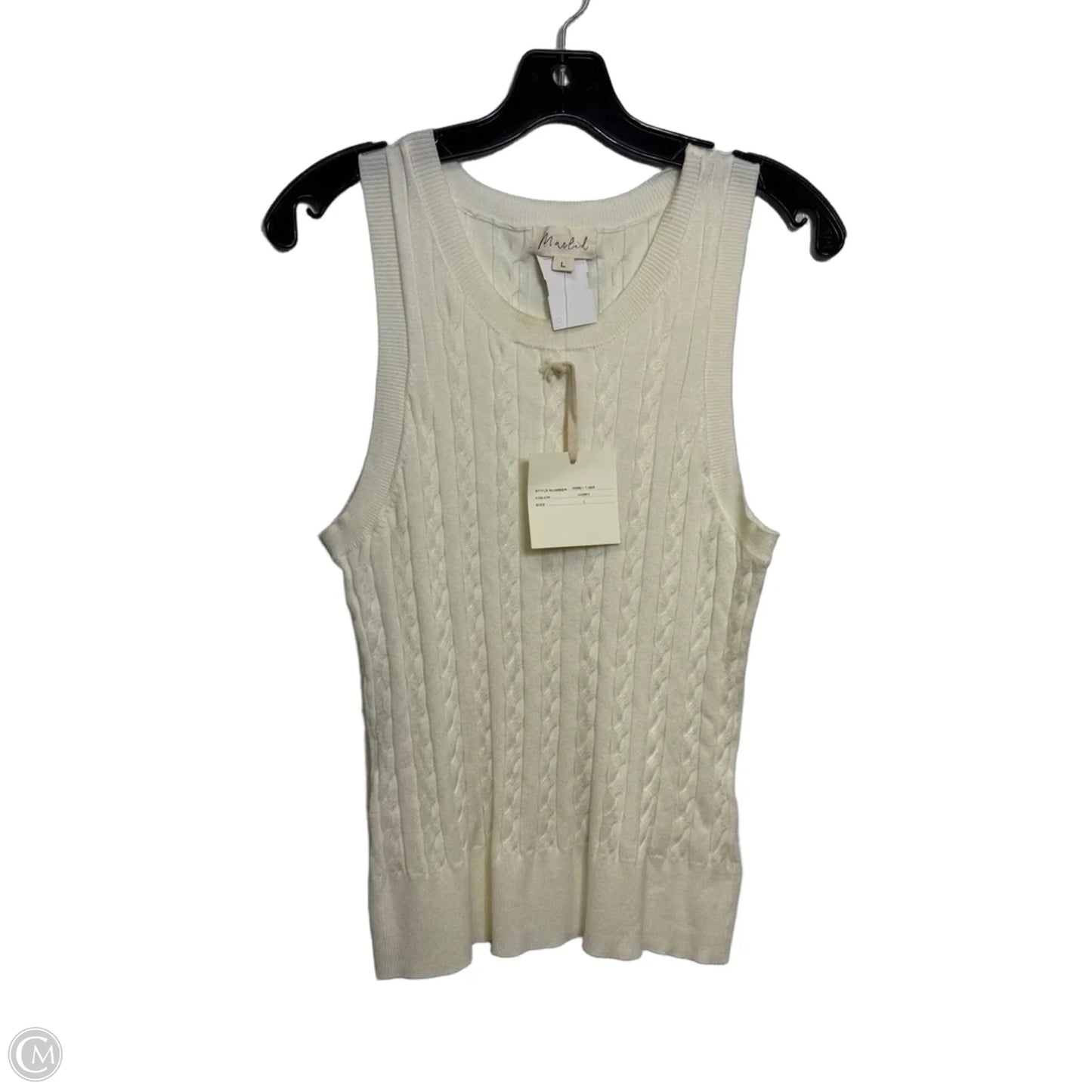 Top Sleeveless Basic By Marled In Cream, Size: L