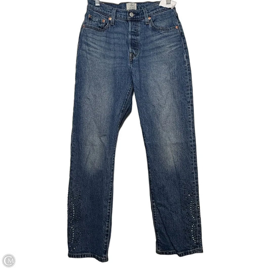 Jeans Straight By Levis In Blue Denim, Size: 8
