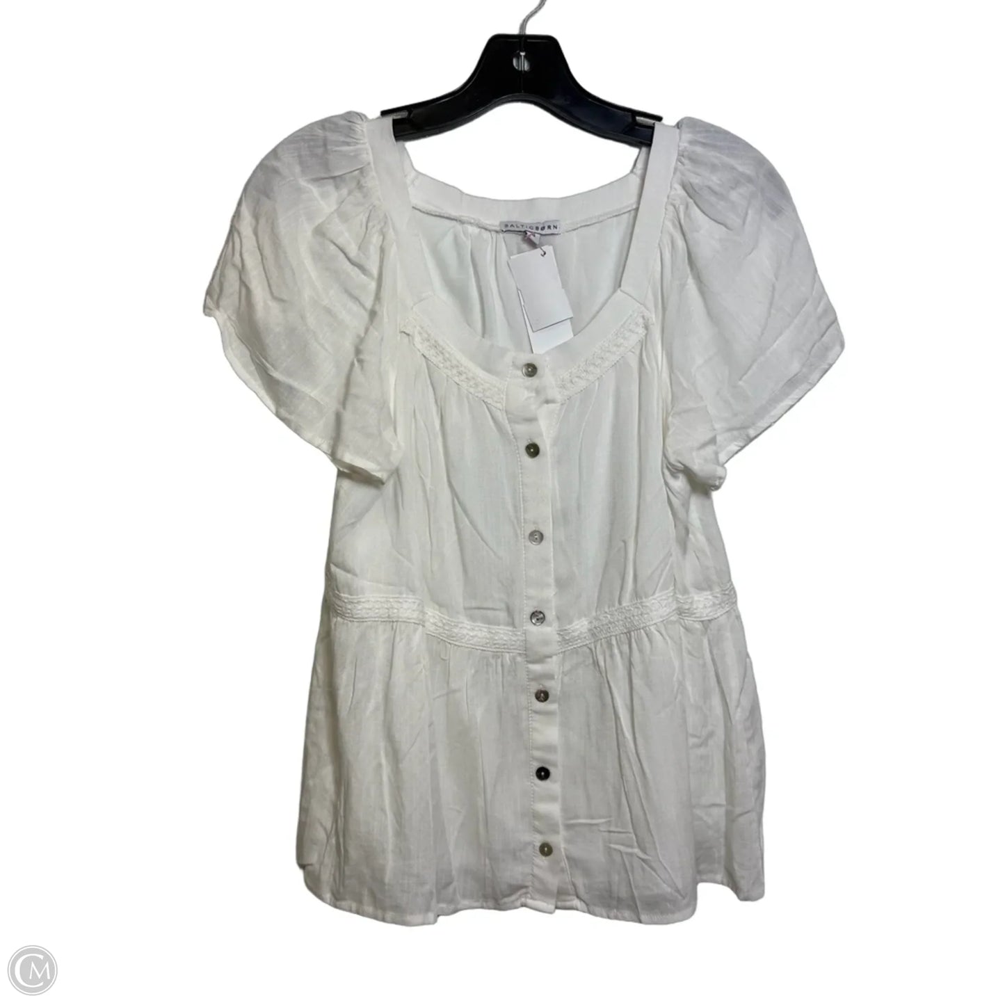 Top Short Sleeve By Baltic Born In White, Size: S