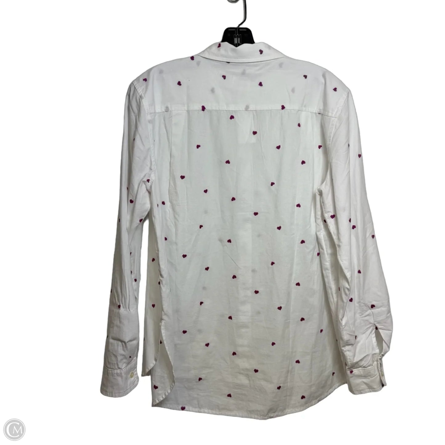 Top Long Sleeve By Loft In White, Size: M