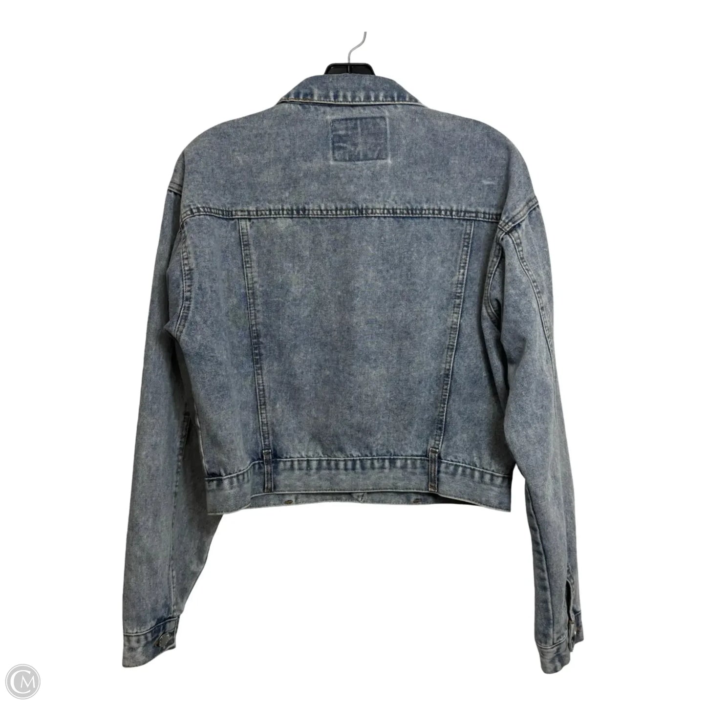 Jacket Denim By Ci Sono In Blue Denim, Size: L