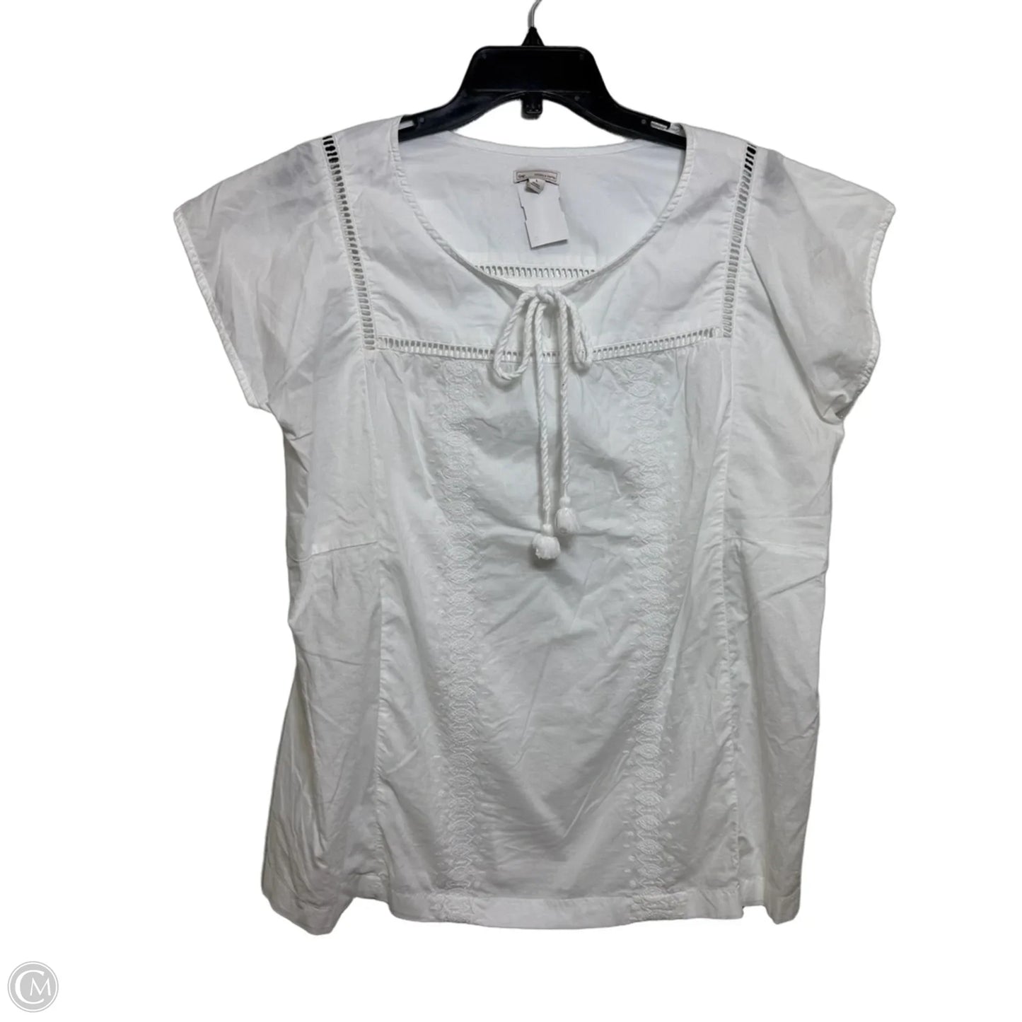 Top Sleeveless By Gap In White, Size: L