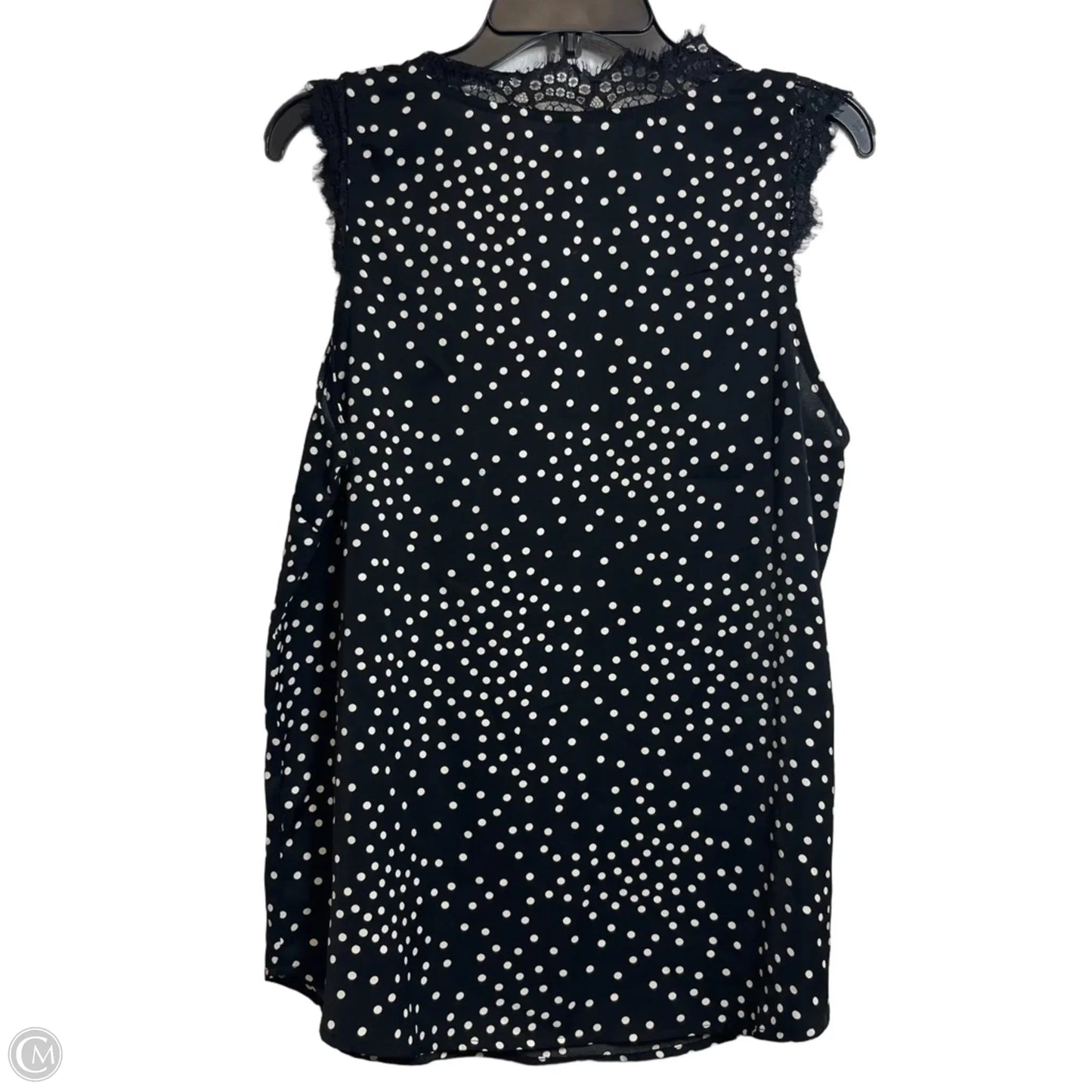 Top Sleeveless By Clothes Mentor In Polkadot Pattern, Size: L