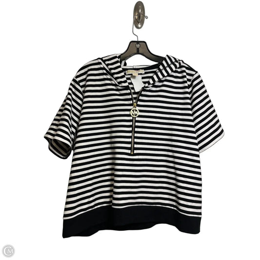 Top Short Sleeve By Michael By Michael Kors In Striped Pattern, Size: Xl