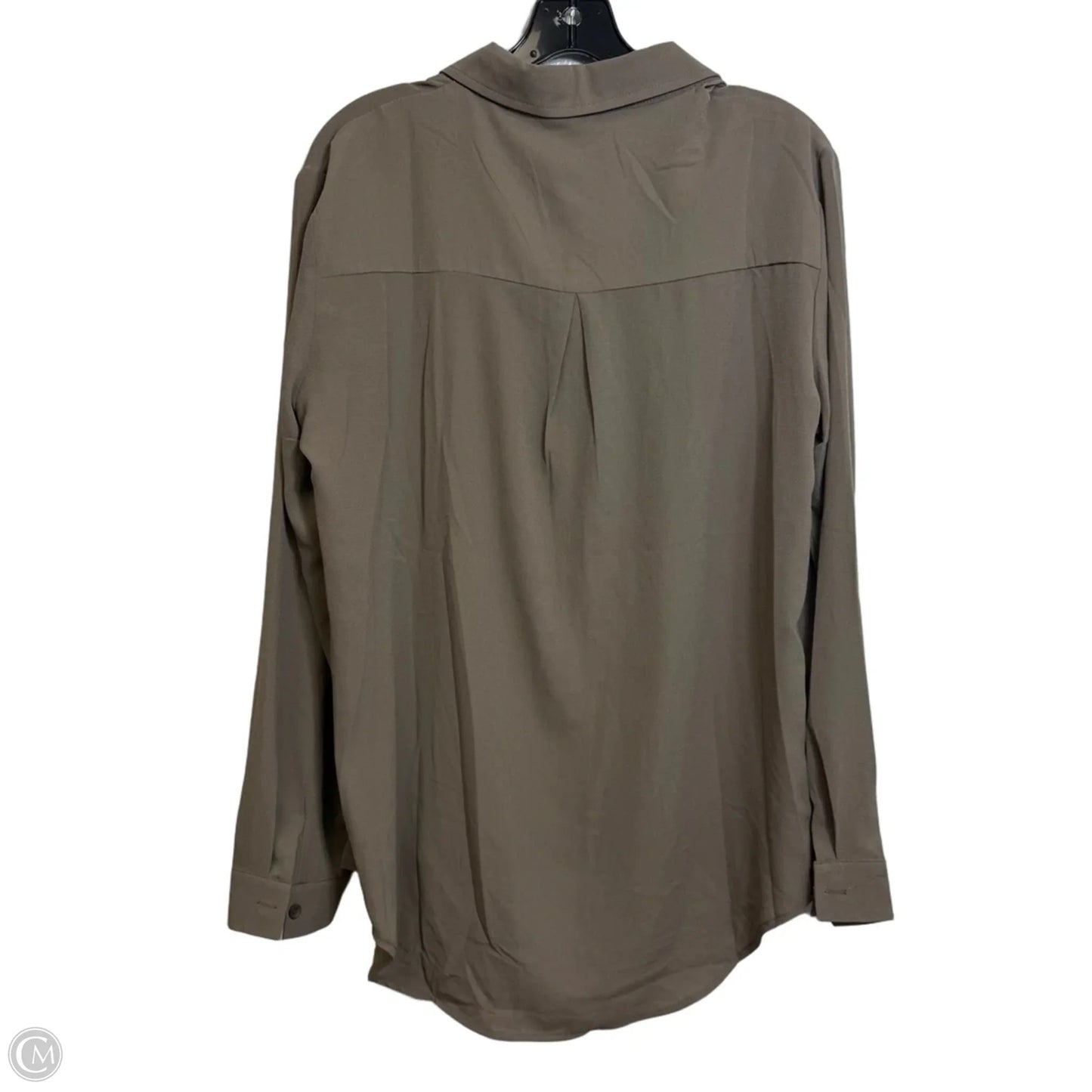 Top Long Sleeve Basic By Pink Lily In Brown, Size: L