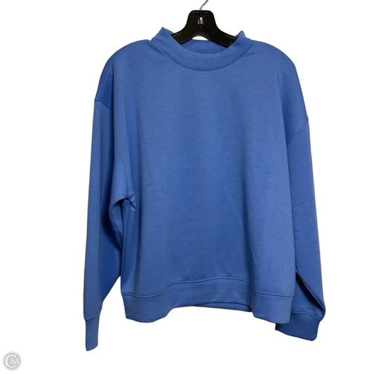 Sweatshirt Crewneck By Zenana In Blue, Size: L