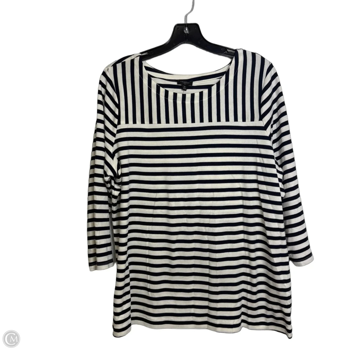 Top Long Sleeve By Talbots In Striped Pattern, Size: 2x