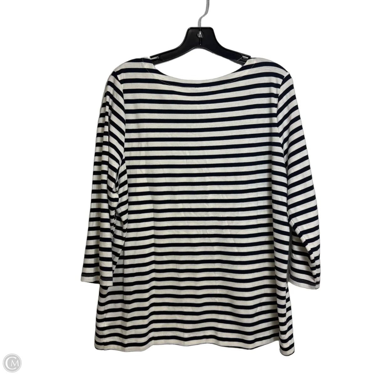 Top Long Sleeve By Talbots In Striped Pattern, Size: 2x